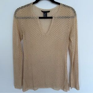 Theory Open Knit Crochet Sweater